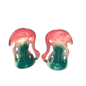 Vintage Flamingo Salt And Pepper Shakers 1980s Collectible